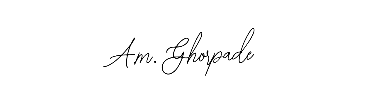 How to Draw A.m. Ghorpade signature style? Bearetta-2O07w is a latest design signature styles for name A.m. Ghorpade. A.m. Ghorpade signature style 12 images and pictures png