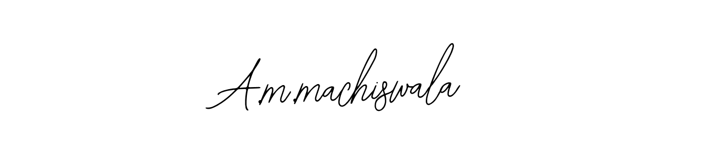 Design your own signature with our free online signature maker. With this signature software, you can create a handwritten (Bearetta-2O07w) signature for name A.m.machiswala. A.m.machiswala signature style 12 images and pictures png