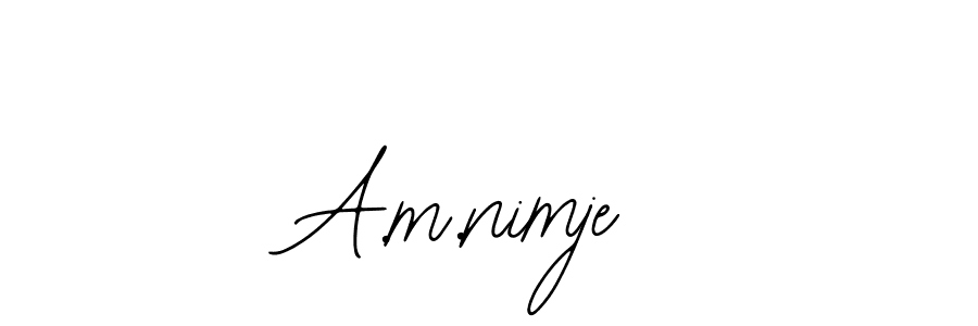 It looks lik you need a new signature style for name A.m.nimje. Design unique handwritten (Bearetta-2O07w) signature with our free signature maker in just a few clicks. A.m.nimje signature style 12 images and pictures png