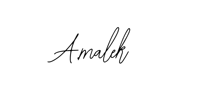 You should practise on your own different ways (Bearetta-2O07w) to write your name (A.malek) in signature. don't let someone else do it for you. A.malek signature style 12 images and pictures png