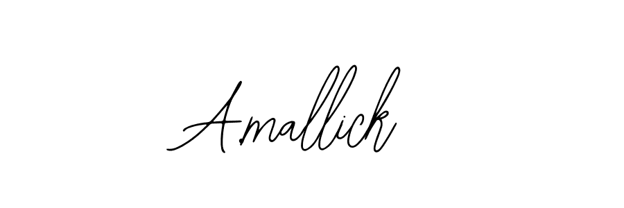 Design your own signature with our free online signature maker. With this signature software, you can create a handwritten (Bearetta-2O07w) signature for name A.mallick. A.mallick signature style 12 images and pictures png