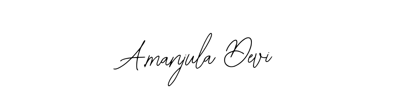 Use a signature maker to create a handwritten signature online. With this signature software, you can design (Bearetta-2O07w) your own signature for name A.manjula Devi. A.manjula Devi signature style 12 images and pictures png