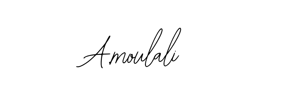 How to make A.moulali name signature. Use Bearetta-2O07w style for creating short signs online. This is the latest handwritten sign. A.moulali signature style 12 images and pictures png