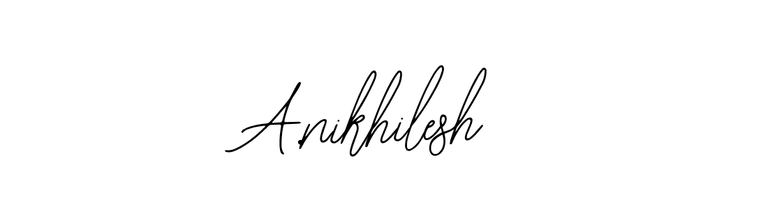 How to make A.nikhilesh name signature. Use Bearetta-2O07w style for creating short signs online. This is the latest handwritten sign. A.nikhilesh signature style 12 images and pictures png