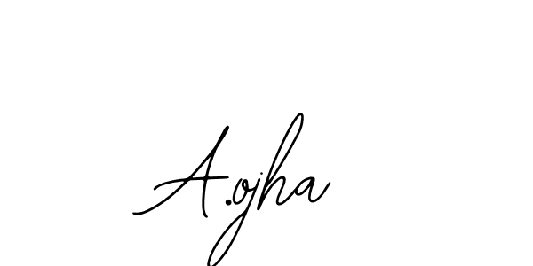 Design your own signature with our free online signature maker. With this signature software, you can create a handwritten (Bearetta-2O07w) signature for name A.ojha. A.ojha signature style 12 images and pictures png