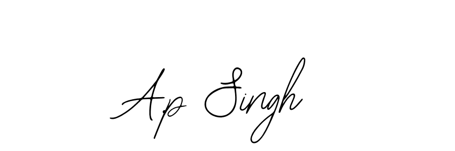 Design your own signature with our free online signature maker. With this signature software, you can create a handwritten (Bearetta-2O07w) signature for name A.p Singh. A.p Singh signature style 12 images and pictures png