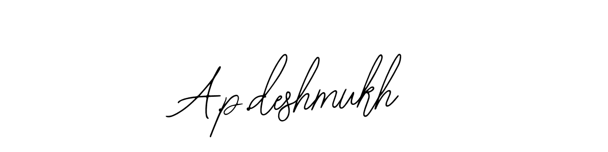 This is the best signature style for the A.p.deshmukh name. Also you like these signature font (Bearetta-2O07w). Mix name signature. A.p.deshmukh signature style 12 images and pictures png