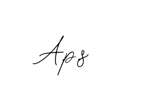 Create a beautiful signature design for name A.p.s. With this signature (Bearetta-2O07w) fonts, you can make a handwritten signature for free. A.p.s signature style 12 images and pictures png