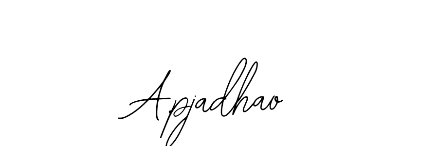 How to Draw A.pjadhao signature style? Bearetta-2O07w is a latest design signature styles for name A.pjadhao. A.pjadhao signature style 12 images and pictures png