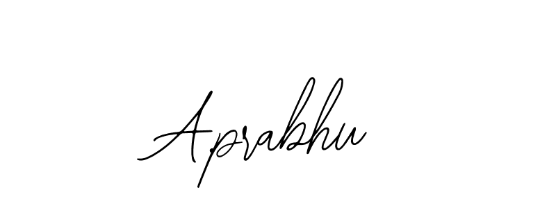 Design your own signature with our free online signature maker. With this signature software, you can create a handwritten (Bearetta-2O07w) signature for name A.prabhu. A.prabhu signature style 12 images and pictures png