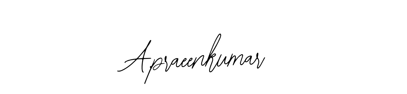 How to make A.praeenkumar signature? Bearetta-2O07w is a professional autograph style. Create handwritten signature for A.praeenkumar name. A.praeenkumar signature style 12 images and pictures png