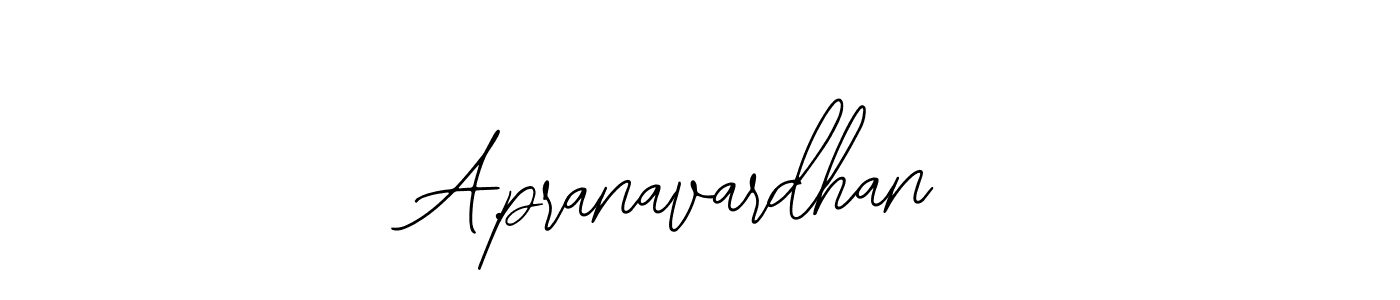 Use a signature maker to create a handwritten signature online. With this signature software, you can design (Bearetta-2O07w) your own signature for name A.pranavardhan. A.pranavardhan signature style 12 images and pictures png
