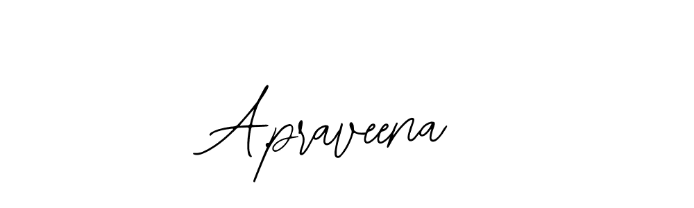 The best way (Bearetta-2O07w) to make a short signature is to pick only two or three words in your name. The name A.praveena include a total of six letters. For converting this name. A.praveena signature style 12 images and pictures png