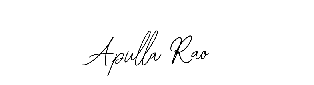 Make a beautiful signature design for name A.pulla Rao. With this signature (Bearetta-2O07w) style, you can create a handwritten signature for free. A.pulla Rao signature style 12 images and pictures png