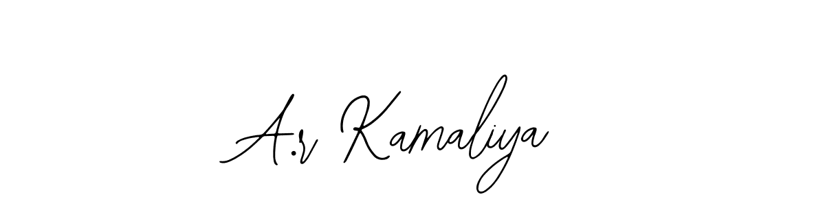 Also we have A.r Kamaliya name is the best signature style. Create professional handwritten signature collection using Bearetta-2O07w autograph style. A.r Kamaliya signature style 12 images and pictures png