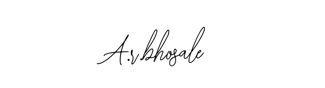 How to make A.r.bhosale name signature. Use Bearetta-2O07w style for creating short signs online. This is the latest handwritten sign. A.r.bhosale signature style 12 images and pictures png