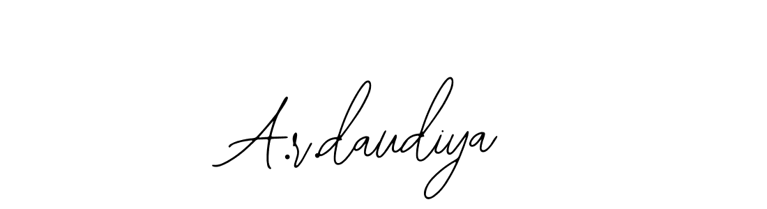 How to make A.r.daudiya name signature. Use Bearetta-2O07w style for creating short signs online. This is the latest handwritten sign. A.r.daudiya signature style 12 images and pictures png