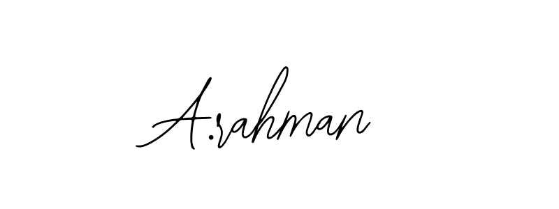 The best way (Bearetta-2O07w) to make a short signature is to pick only two or three words in your name. The name A.rahman include a total of six letters. For converting this name. A.rahman signature style 12 images and pictures png