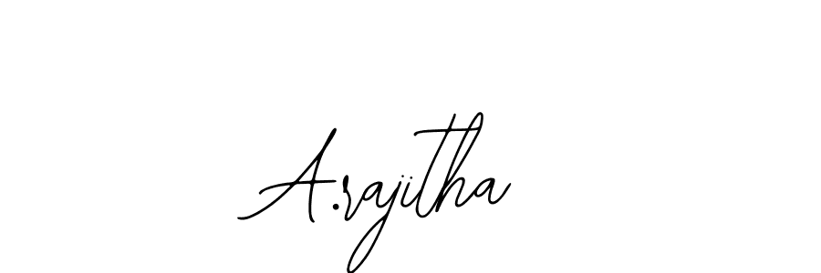 Design your own signature with our free online signature maker. With this signature software, you can create a handwritten (Bearetta-2O07w) signature for name A.rajitha. A.rajitha signature style 12 images and pictures png