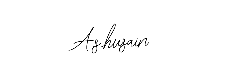 Make a beautiful signature design for name A.s,husain. With this signature (Bearetta-2O07w) style, you can create a handwritten signature for free. A.s,husain signature style 12 images and pictures png