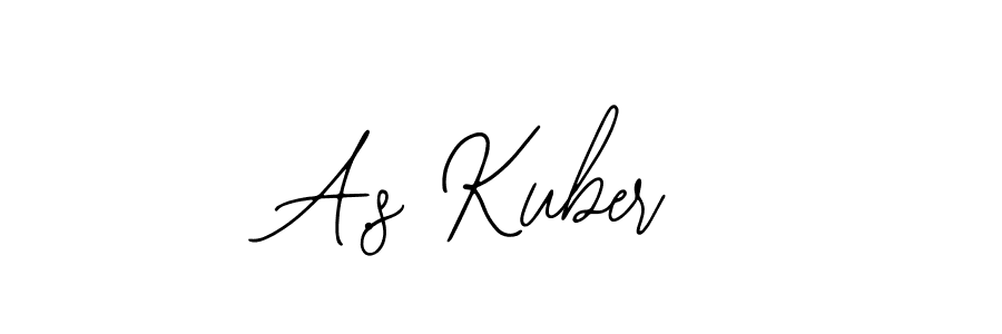 How to make A.s Kuber name signature. Use Bearetta-2O07w style for creating short signs online. This is the latest handwritten sign. A.s Kuber signature style 12 images and pictures png
