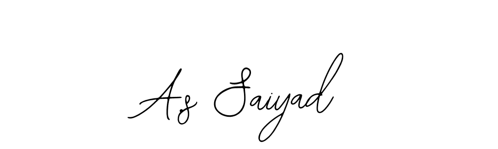 It looks lik you need a new signature style for name A.s Saiyad. Design unique handwritten (Bearetta-2O07w) signature with our free signature maker in just a few clicks. A.s Saiyad signature style 12 images and pictures png