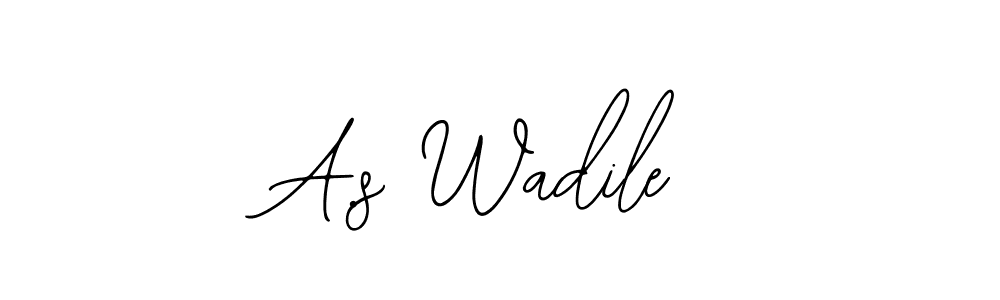 Create a beautiful signature design for name A.s Wadile. With this signature (Bearetta-2O07w) fonts, you can make a handwritten signature for free. A.s Wadile signature style 12 images and pictures png