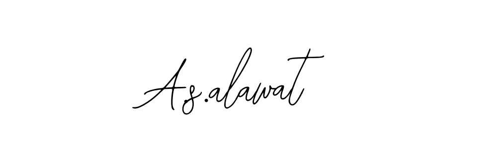 Use a signature maker to create a handwritten signature online. With this signature software, you can design (Bearetta-2O07w) your own signature for name A.s.alawat. A.s.alawat signature style 12 images and pictures png