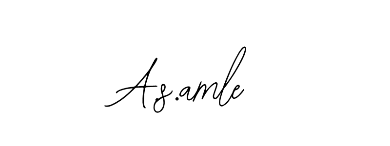 Make a beautiful signature design for name A.s.amle. With this signature (Bearetta-2O07w) style, you can create a handwritten signature for free. A.s.amle signature style 12 images and pictures png