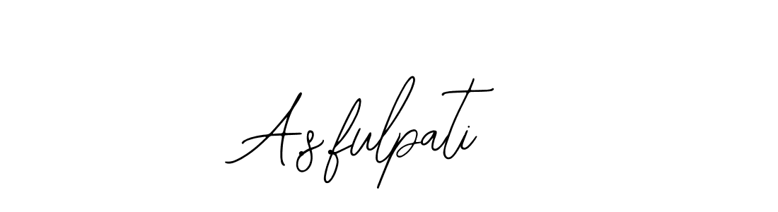 How to make A.s.fulpati name signature. Use Bearetta-2O07w style for creating short signs online. This is the latest handwritten sign. A.s.fulpati signature style 12 images and pictures png