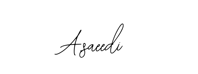 Create a beautiful signature design for name A.saeedi. With this signature (Bearetta-2O07w) fonts, you can make a handwritten signature for free. A.saeedi signature style 12 images and pictures png