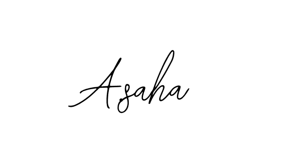 How to make A.saha signature? Bearetta-2O07w is a professional autograph style. Create handwritten signature for A.saha name. A.saha signature style 12 images and pictures png