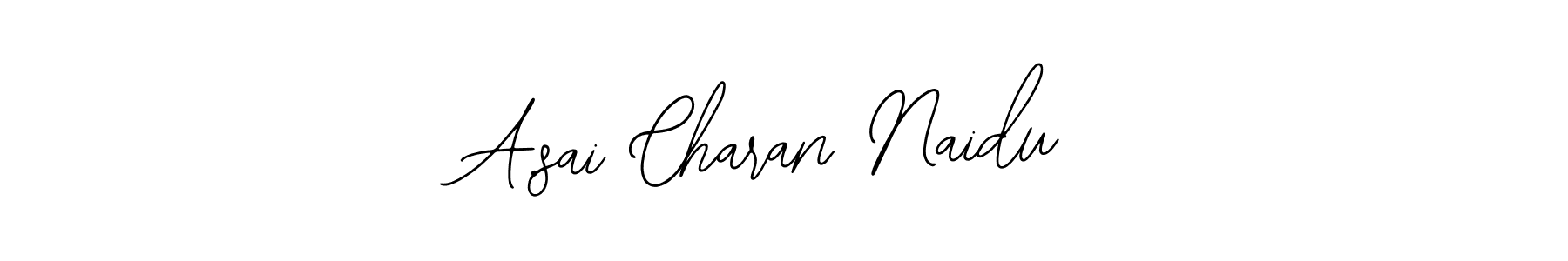 How to make A.sai Charan Naidu name signature. Use Bearetta-2O07w style for creating short signs online. This is the latest handwritten sign. A.sai Charan Naidu signature style 12 images and pictures png