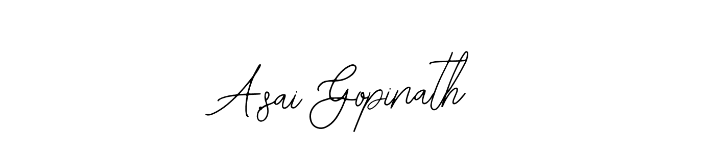 Similarly Bearetta-2O07w is the best handwritten signature design. Signature creator online .You can use it as an online autograph creator for name A.sai Gopinath. A.sai Gopinath signature style 12 images and pictures png