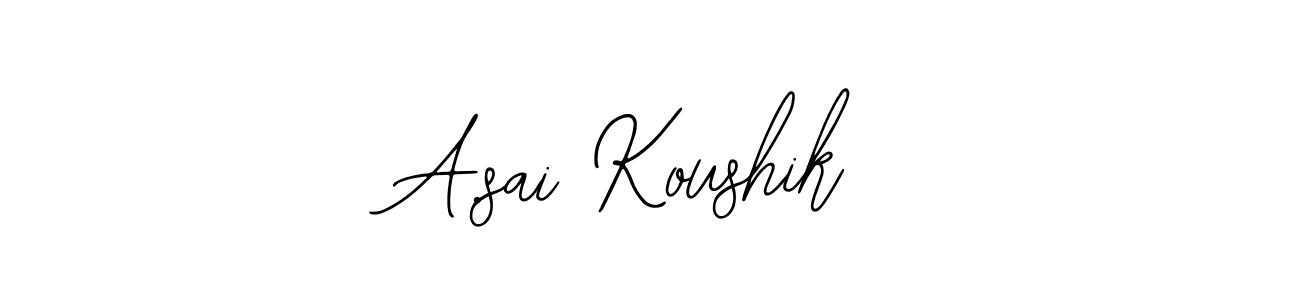 Use a signature maker to create a handwritten signature online. With this signature software, you can design (Bearetta-2O07w) your own signature for name A.sai Koushik. A.sai Koushik signature style 12 images and pictures png