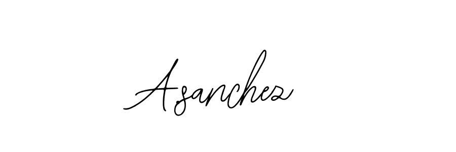 Make a beautiful signature design for name A.sanchez. With this signature (Bearetta-2O07w) style, you can create a handwritten signature for free. A.sanchez signature style 12 images and pictures png