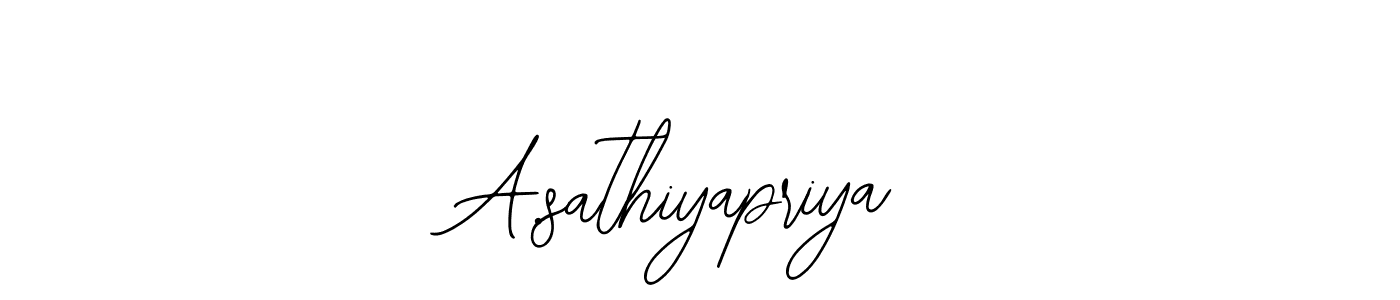 Create a beautiful signature design for name A.sathiyapriya. With this signature (Bearetta-2O07w) fonts, you can make a handwritten signature for free. A.sathiyapriya signature style 12 images and pictures png