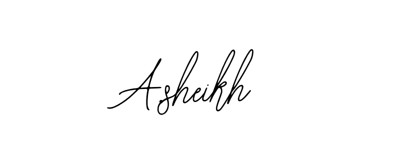 How to make A.sheikh name signature. Use Bearetta-2O07w style for creating short signs online. This is the latest handwritten sign. A.sheikh signature style 12 images and pictures png