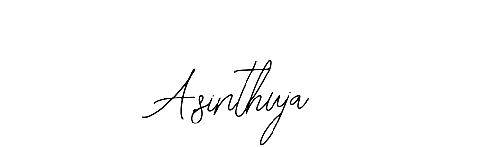 How to make A.sinthuja name signature. Use Bearetta-2O07w style for creating short signs online. This is the latest handwritten sign. A.sinthuja signature style 12 images and pictures png