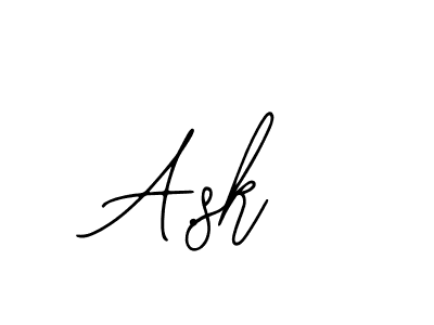 How to make A.sk signature? Bearetta-2O07w is a professional autograph style. Create handwritten signature for A.sk name. A.sk signature style 12 images and pictures png