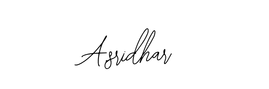 Create a beautiful signature design for name A.sridhar. With this signature (Bearetta-2O07w) fonts, you can make a handwritten signature for free. A.sridhar signature style 12 images and pictures png