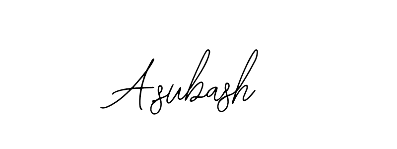 It looks lik you need a new signature style for name A.subash. Design unique handwritten (Bearetta-2O07w) signature with our free signature maker in just a few clicks. A.subash signature style 12 images and pictures png
