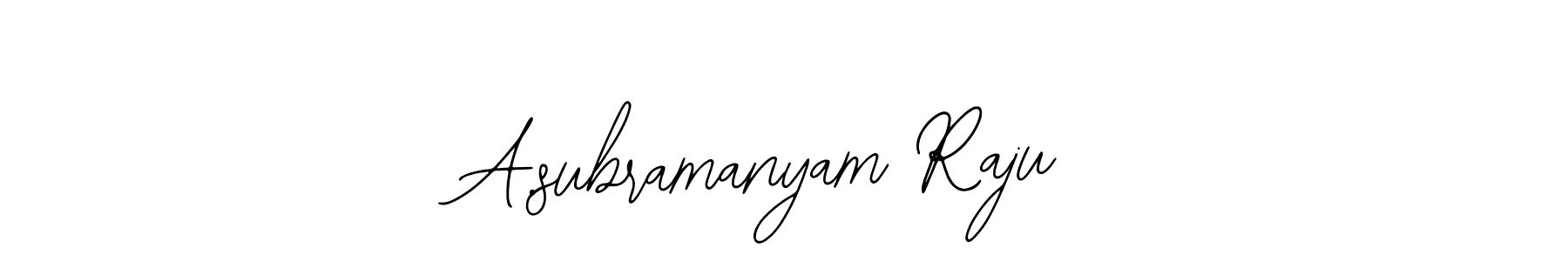 How to Draw A.subramanyam Raju signature style? Bearetta-2O07w is a latest design signature styles for name A.subramanyam Raju. A.subramanyam Raju signature style 12 images and pictures png