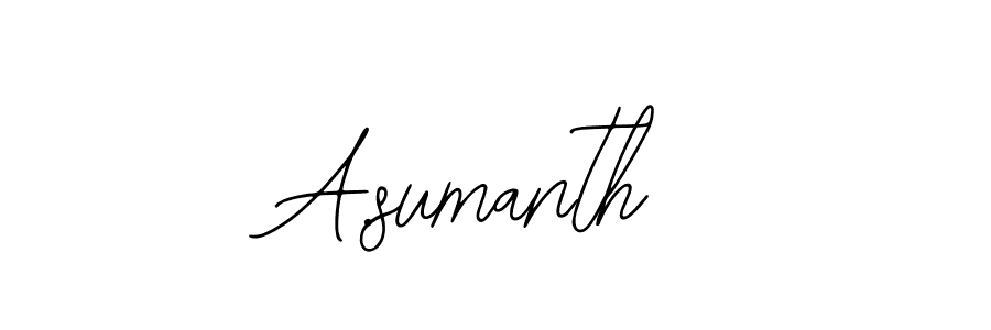 Design your own signature with our free online signature maker. With this signature software, you can create a handwritten (Bearetta-2O07w) signature for name A.sumanth. A.sumanth signature style 12 images and pictures png