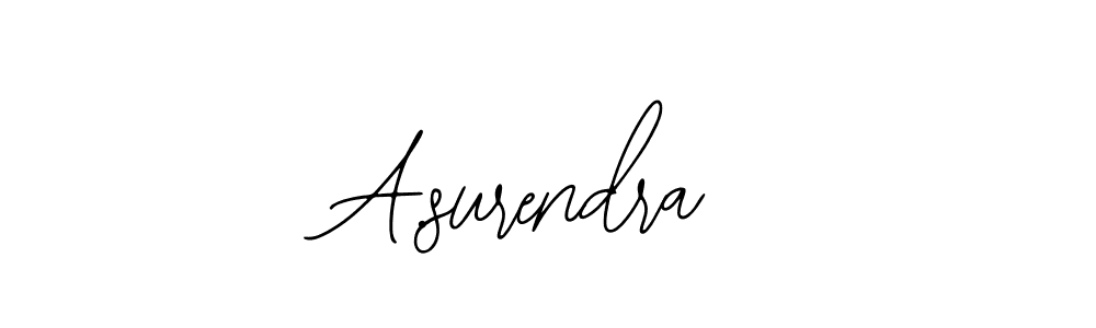 if you are searching for the best signature style for your name A.surendra. so please give up your signature search. here we have designed multiple signature styles  using Bearetta-2O07w. A.surendra signature style 12 images and pictures png