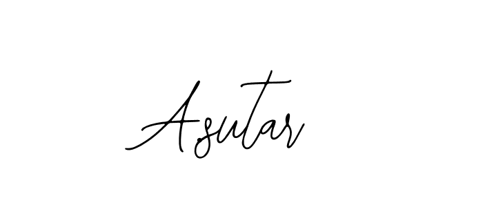 The best way (Bearetta-2O07w) to make a short signature is to pick only two or three words in your name. The name A.sutar include a total of six letters. For converting this name. A.sutar signature style 12 images and pictures png