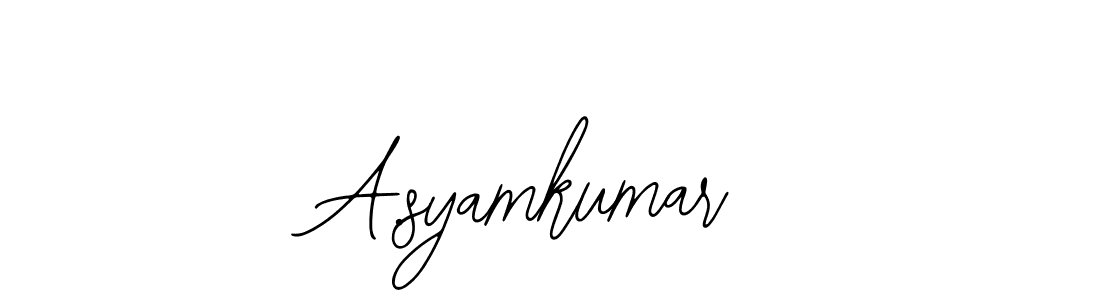 Once you've used our free online signature maker to create your best signature Bearetta-2O07w style, it's time to enjoy all of the benefits that A.syamkumar name signing documents. A.syamkumar signature style 12 images and pictures png