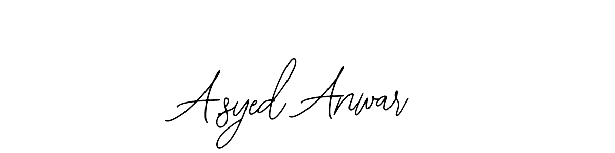 Design your own signature with our free online signature maker. With this signature software, you can create a handwritten (Bearetta-2O07w) signature for name A.syed Anwar. A.syed Anwar signature style 12 images and pictures png