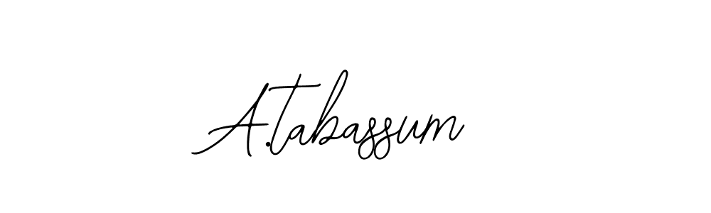 Also You can easily find your signature by using the search form. We will create A.tabassum name handwritten signature images for you free of cost using Bearetta-2O07w sign style. A.tabassum signature style 12 images and pictures png