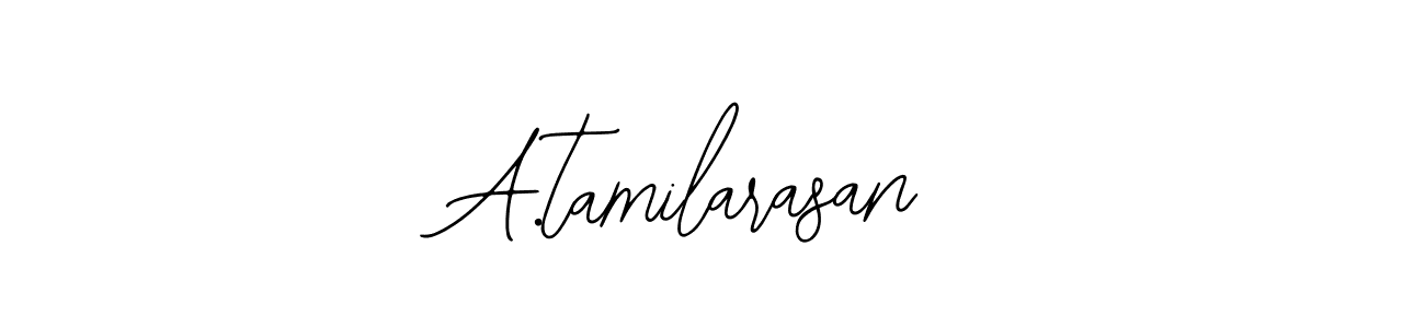 Similarly Bearetta-2O07w is the best handwritten signature design. Signature creator online .You can use it as an online autograph creator for name A.tamilarasan. A.tamilarasan signature style 12 images and pictures png